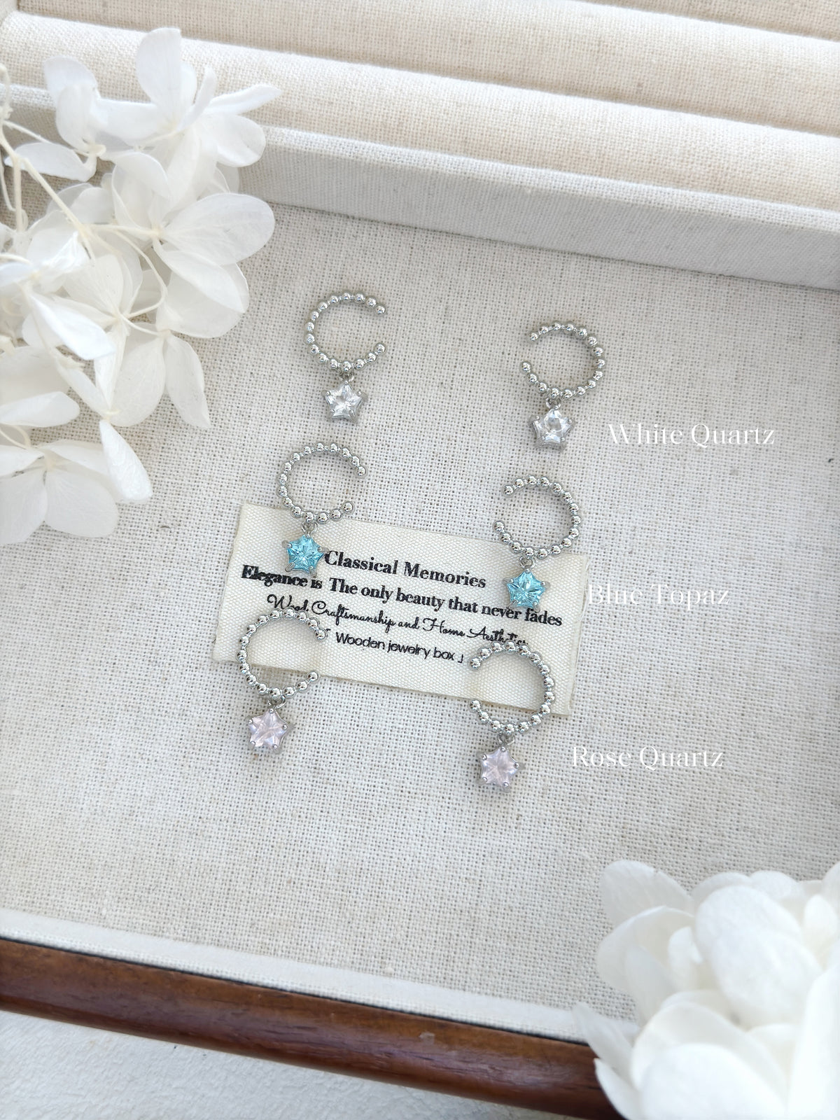 Gemstone Ear Cuff 天然寶石星星耳骨夾