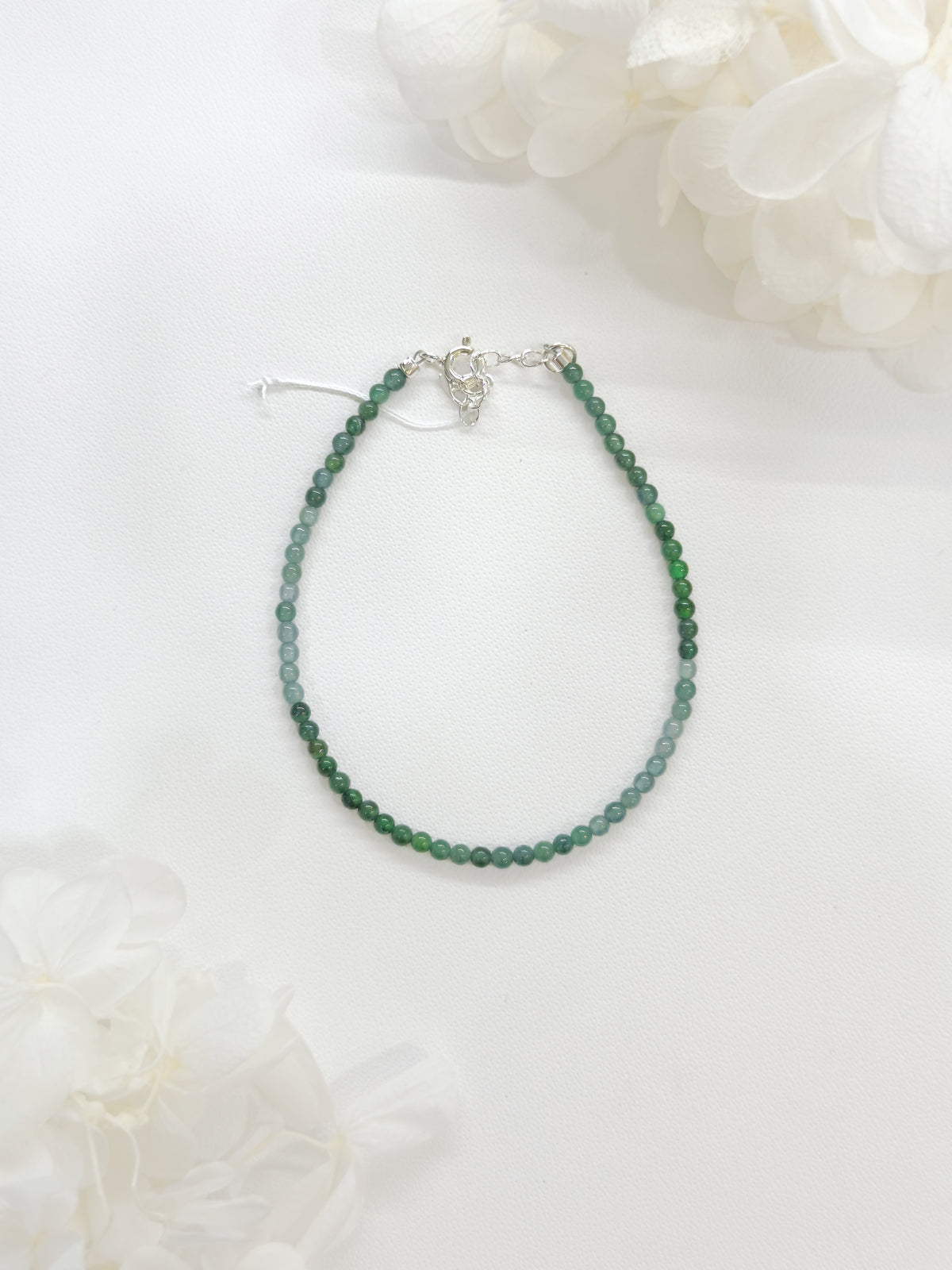 2.5mm Jadeite Jade S925 Bracelet 翡翠漸變 S925 手鍊