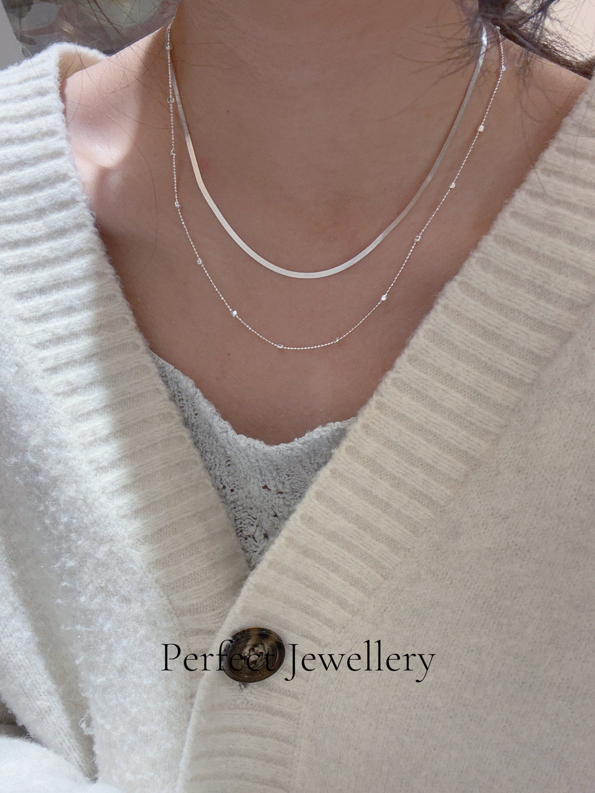 Silver S925 Necklace | 銀白軟糯蛇骨S925項鍊