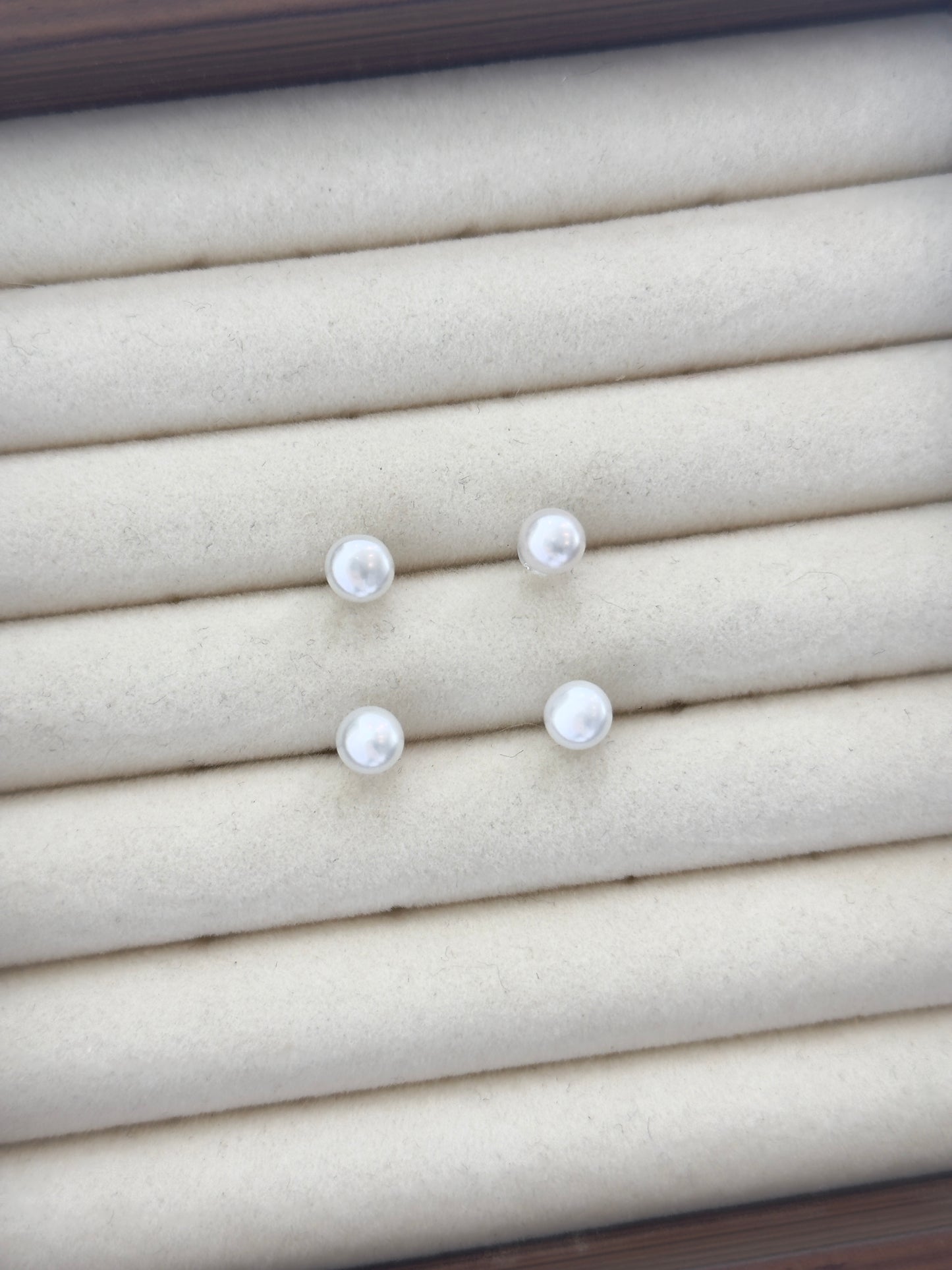 6-6.5mm Freshwater Pearl Earring | 淡水珍珠小饅頭耳釘