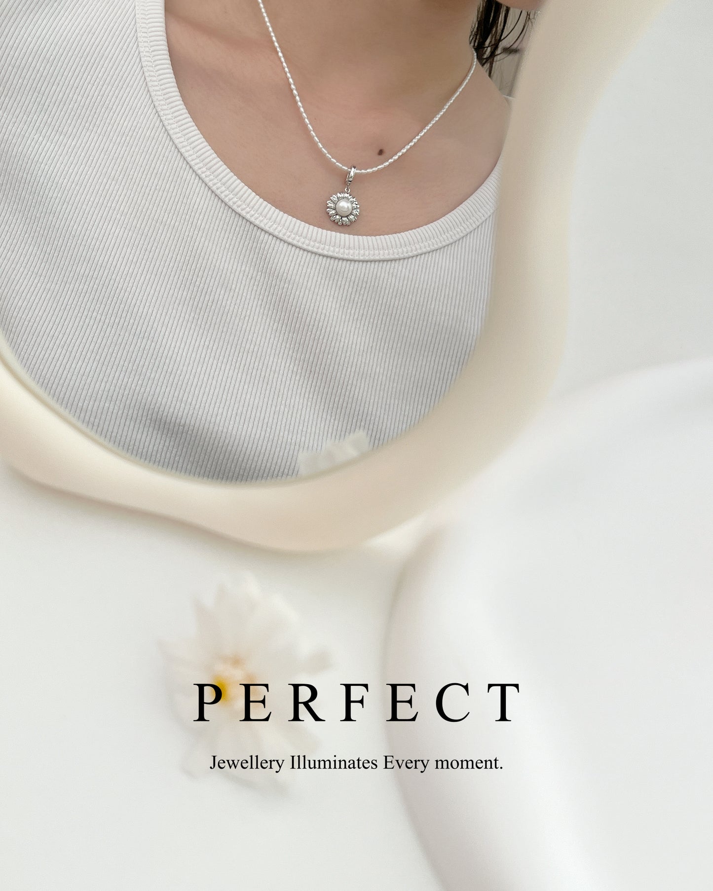 ✨Daisy Freshwater Pearl Pendant |淡水珍珠小雛菊🌼萬用扣吊墜✨