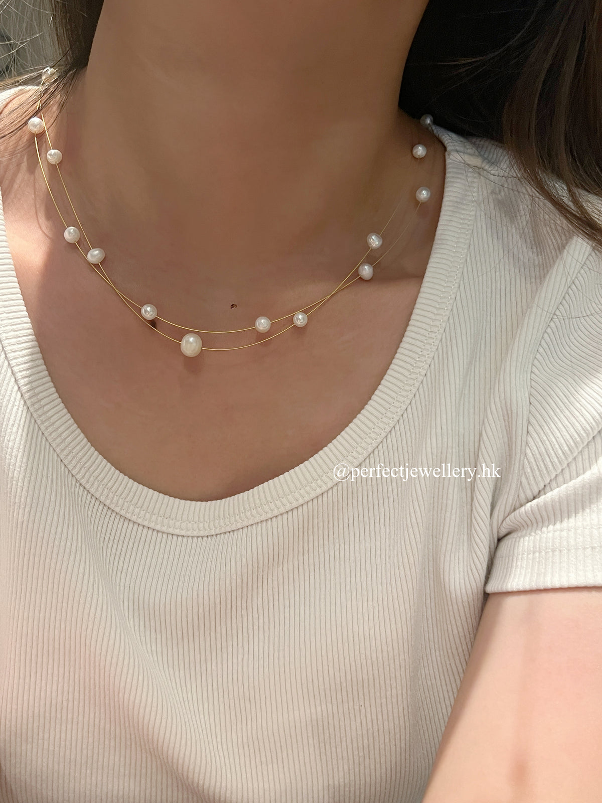 Starry 💫Freshwater Pearl Necklace|淡水珍珠滿天星頸鏈✨