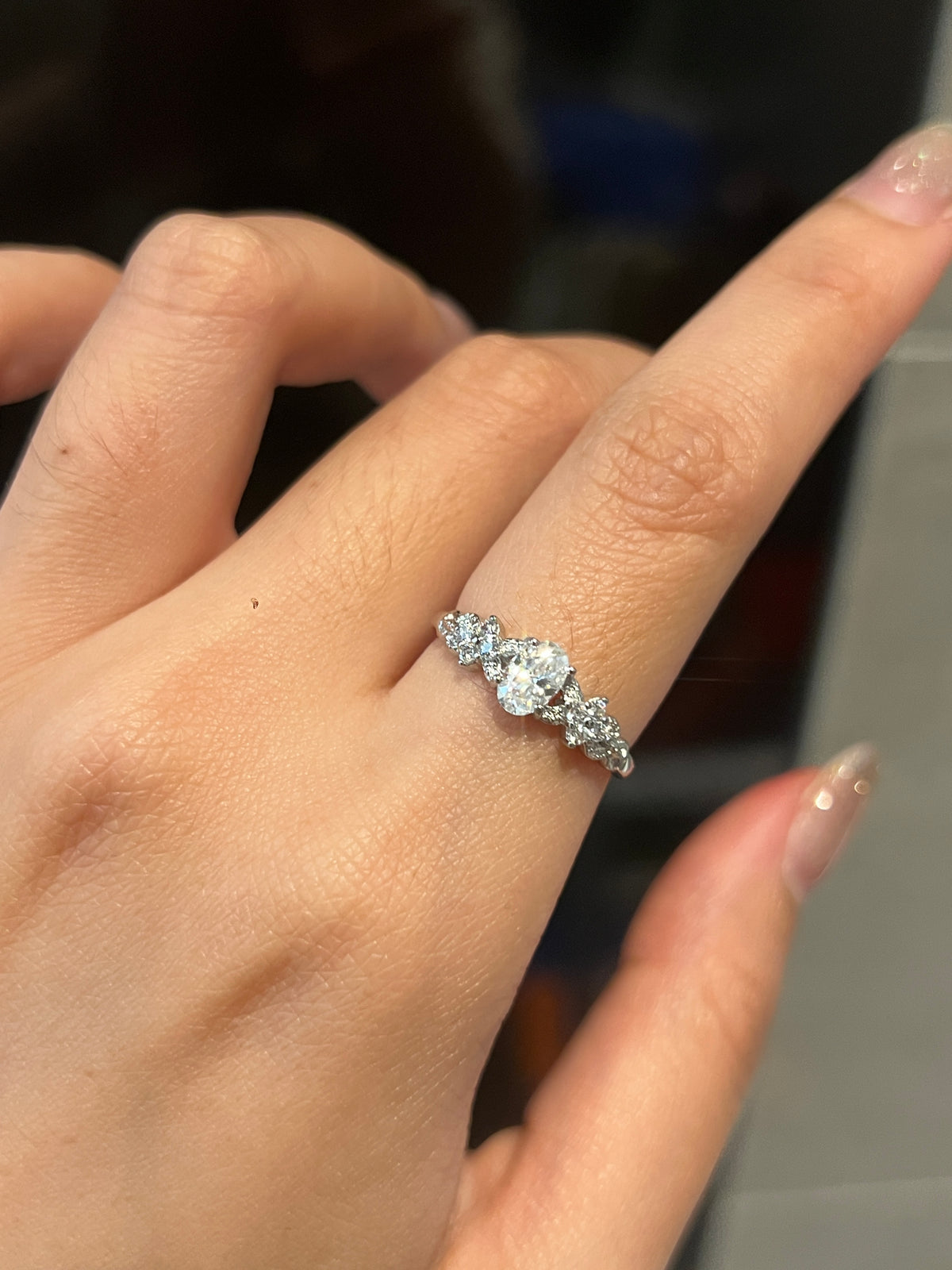 0.5ct Moissanite Frozen Brass Ring |雪花❄️莫桑戒指✨