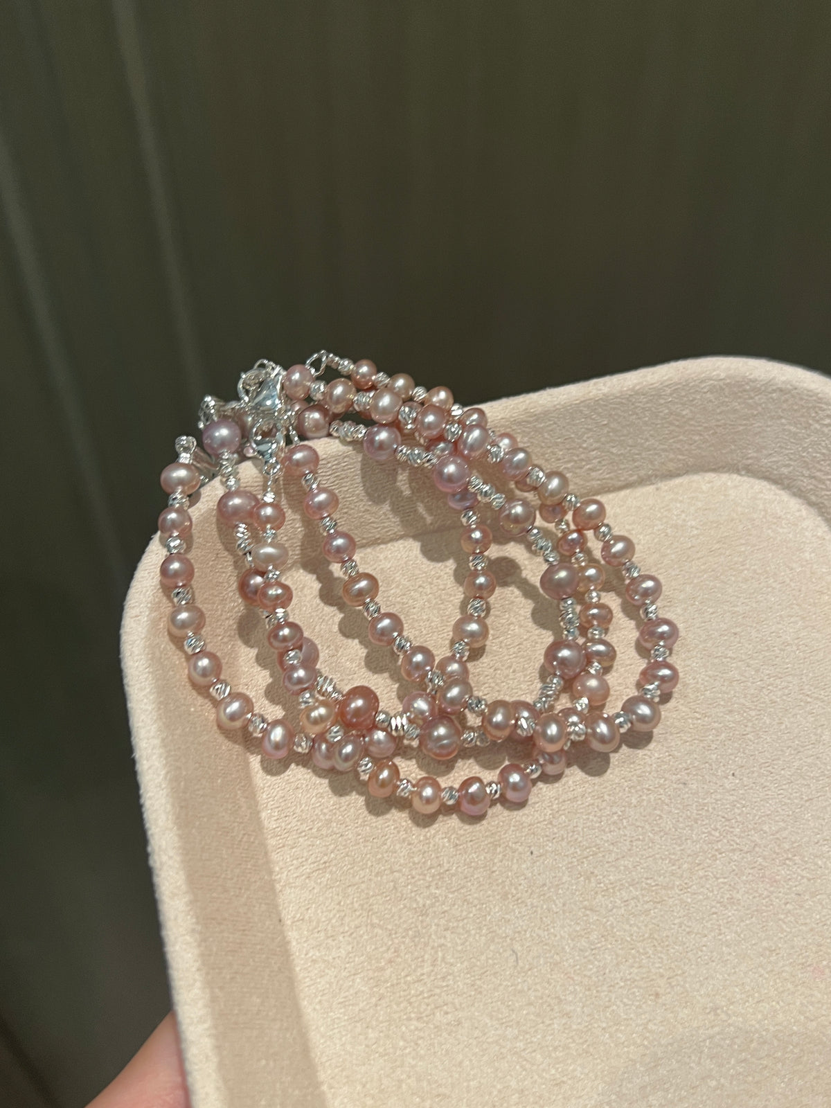 Freshwater Purple Pearl Brass Bracelet |淡水紫珠手鏈