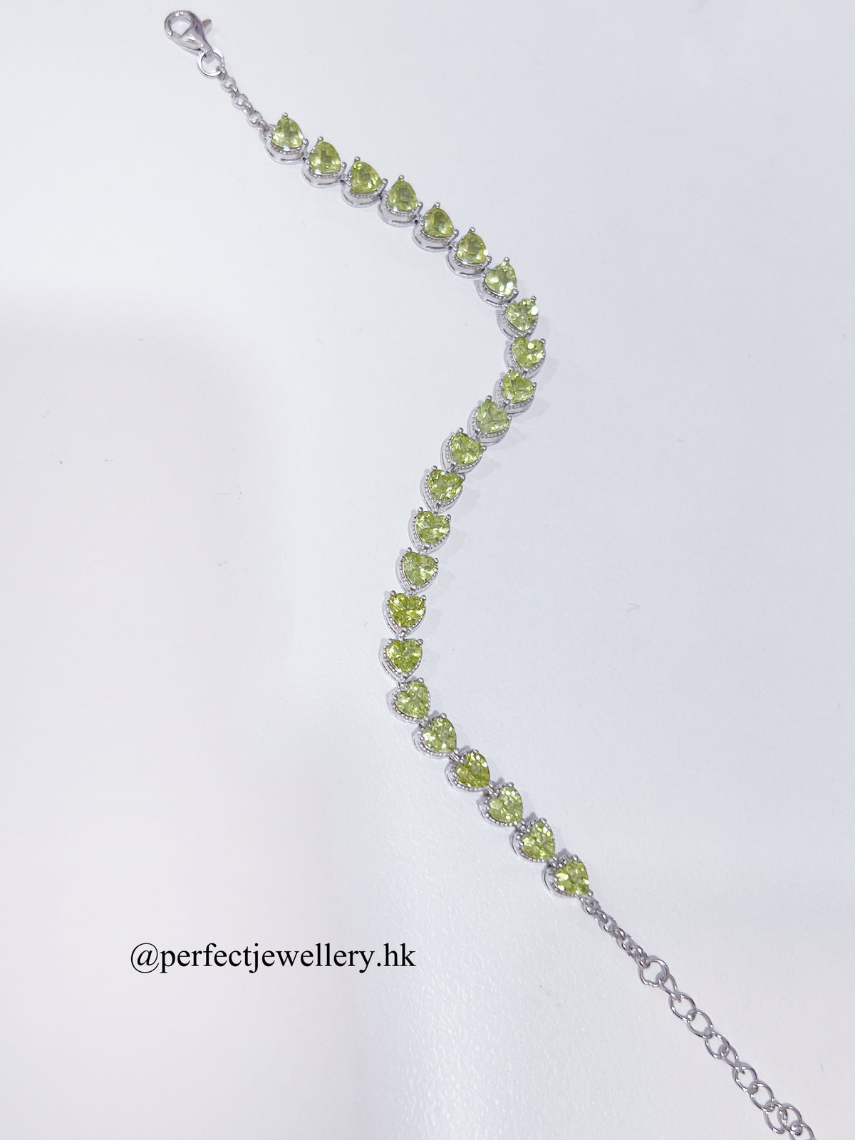 ✨7ct Peridot S925 Bracelet | 橄欖石愛心手鏈✨