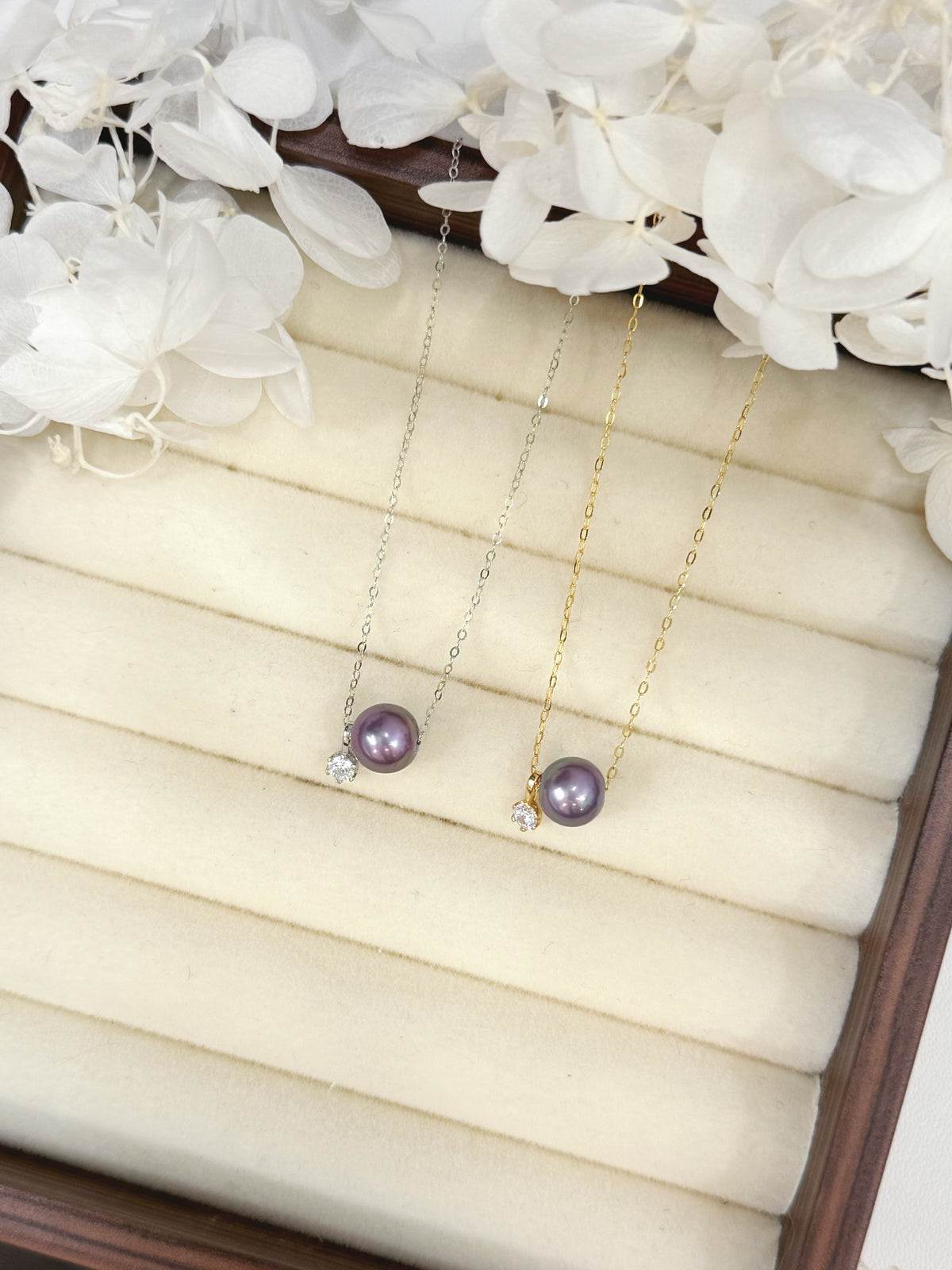 Freshwater Pearl S925 Necklace 葡萄紫淡水珍珠路路通項鍊