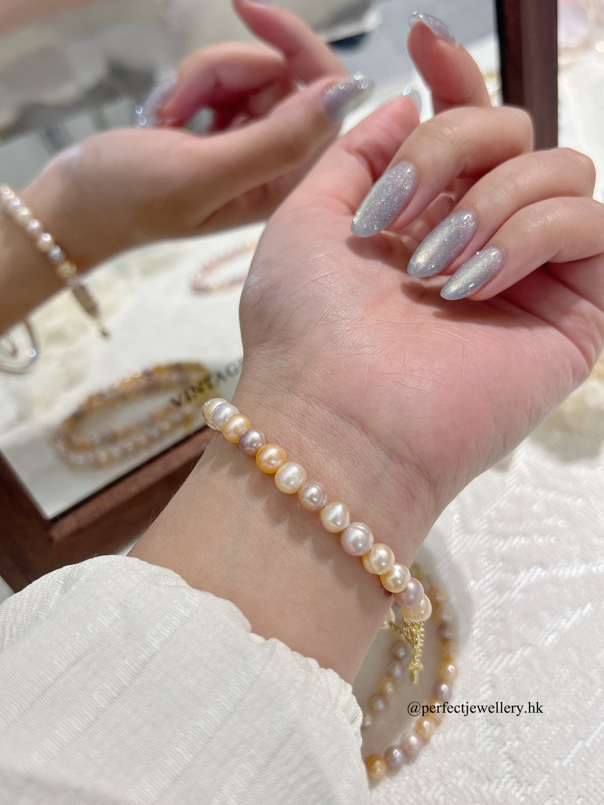 ✨Candy🍬Freshwater Pearl Bracelet |淡水糖果螺紋珍珠手鏈✨