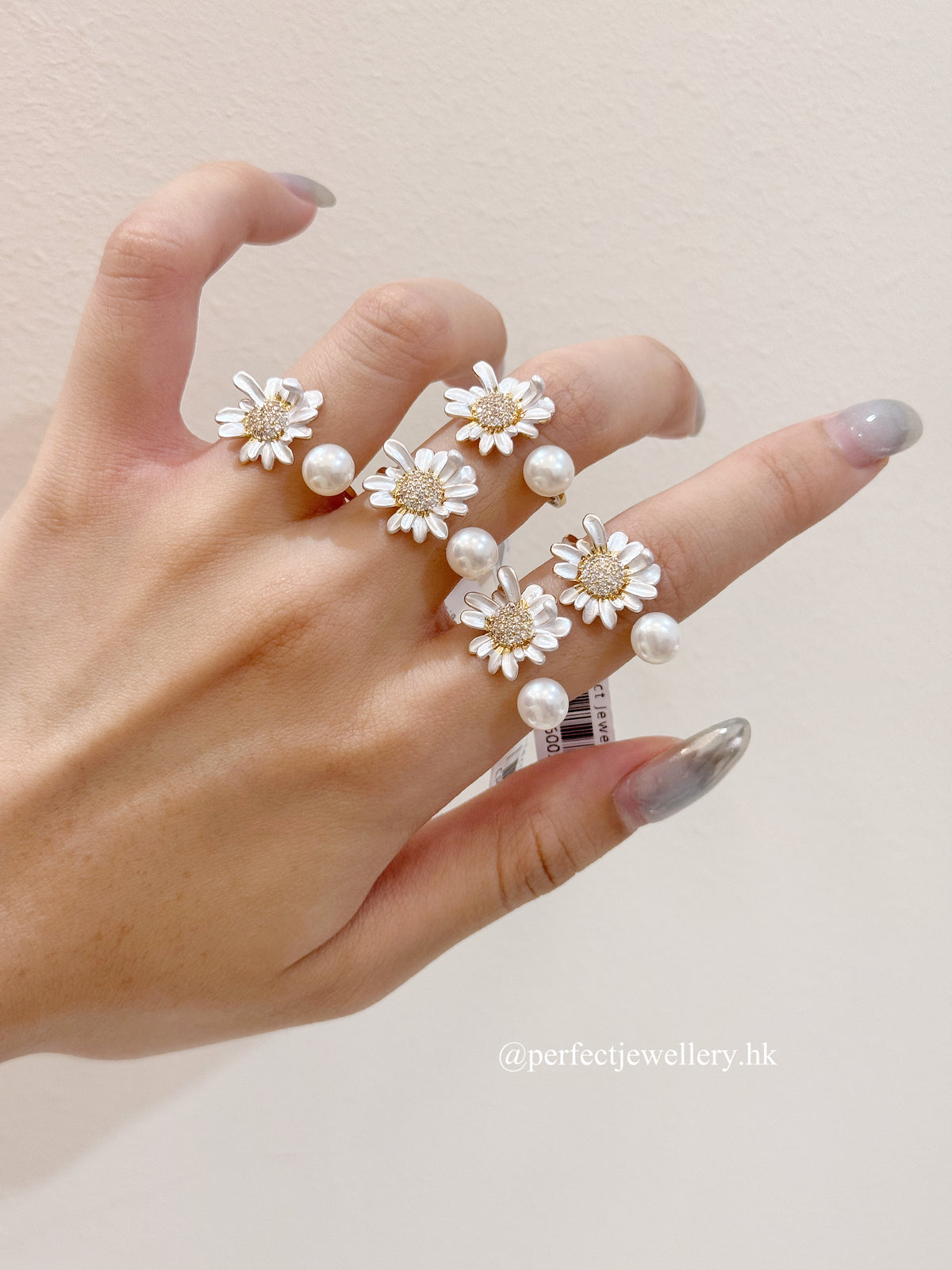 Freshwater Pearl Ring 淡水珍珠夏日雛菊🌼戒指