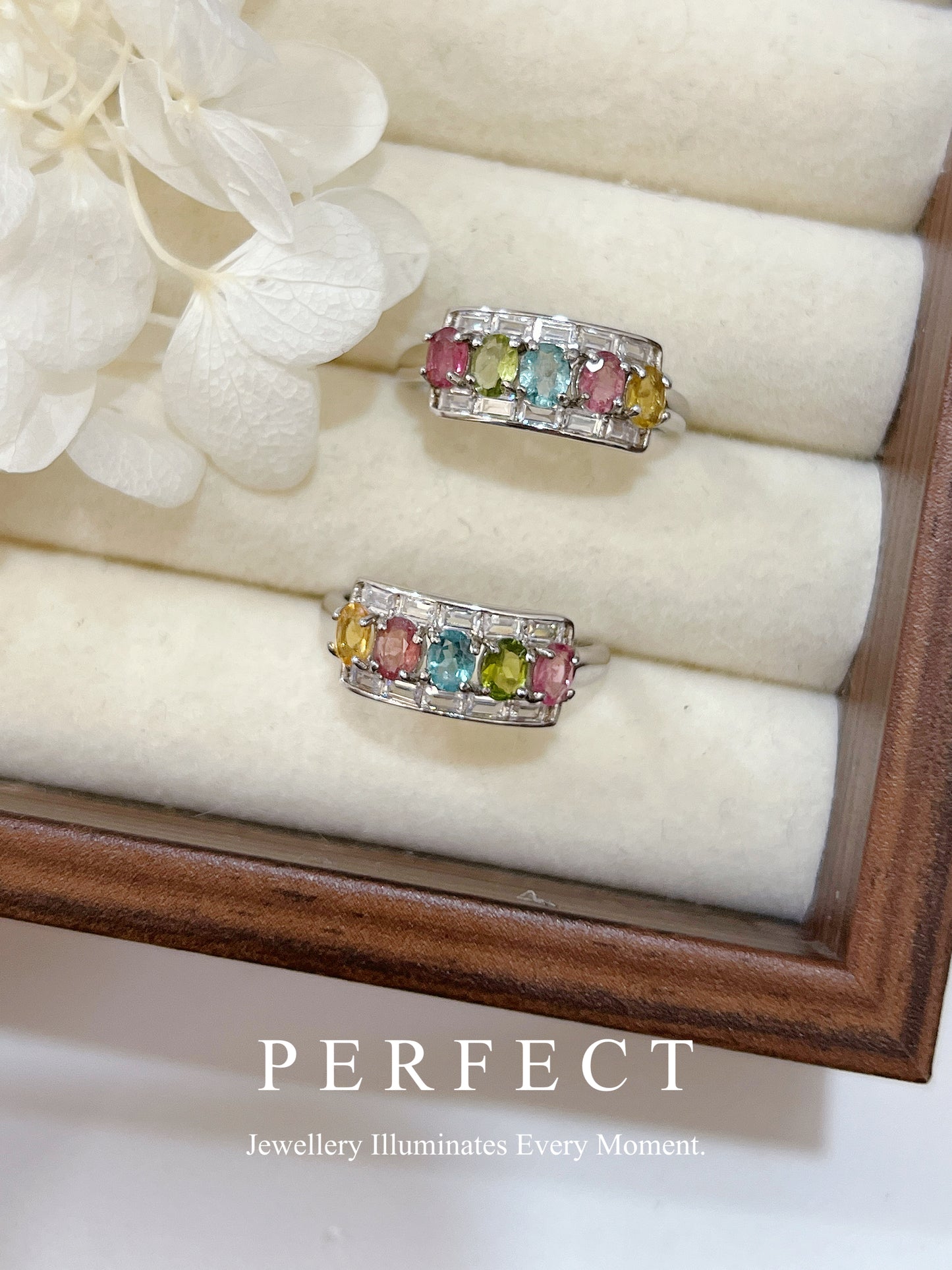 Rainbow Tourmaline S925 Ring |彩虹碧璽排戒