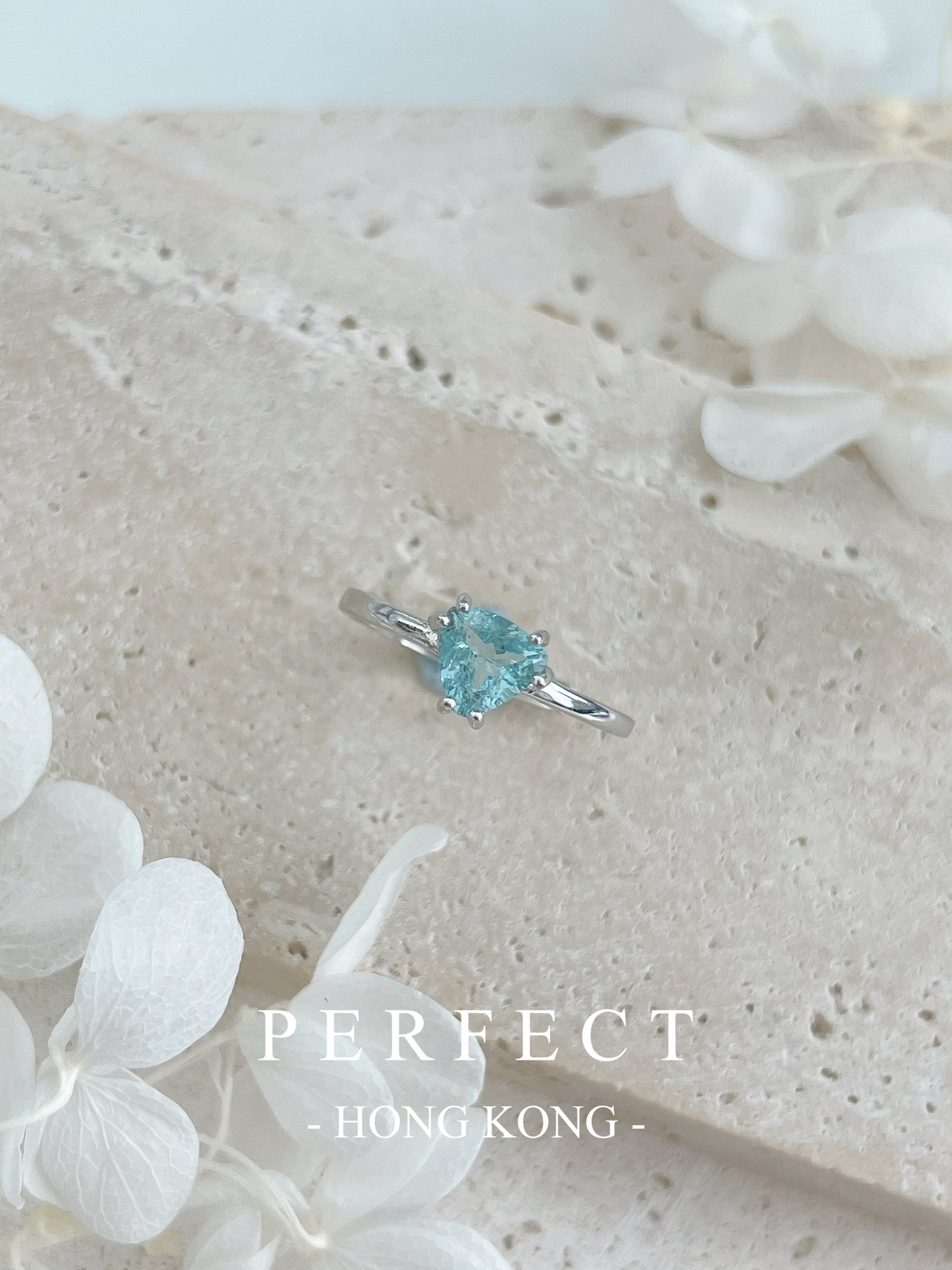 0.9ct 💧Aquamarine Solitary S925 Ring | 海藍寶三角爪鑲戒指🩵✨