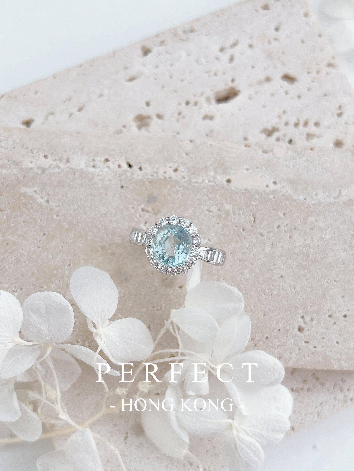 2.5ct 💧Aquamarine S925 Ring | 海藍寶圍鑲戒指🩵✨