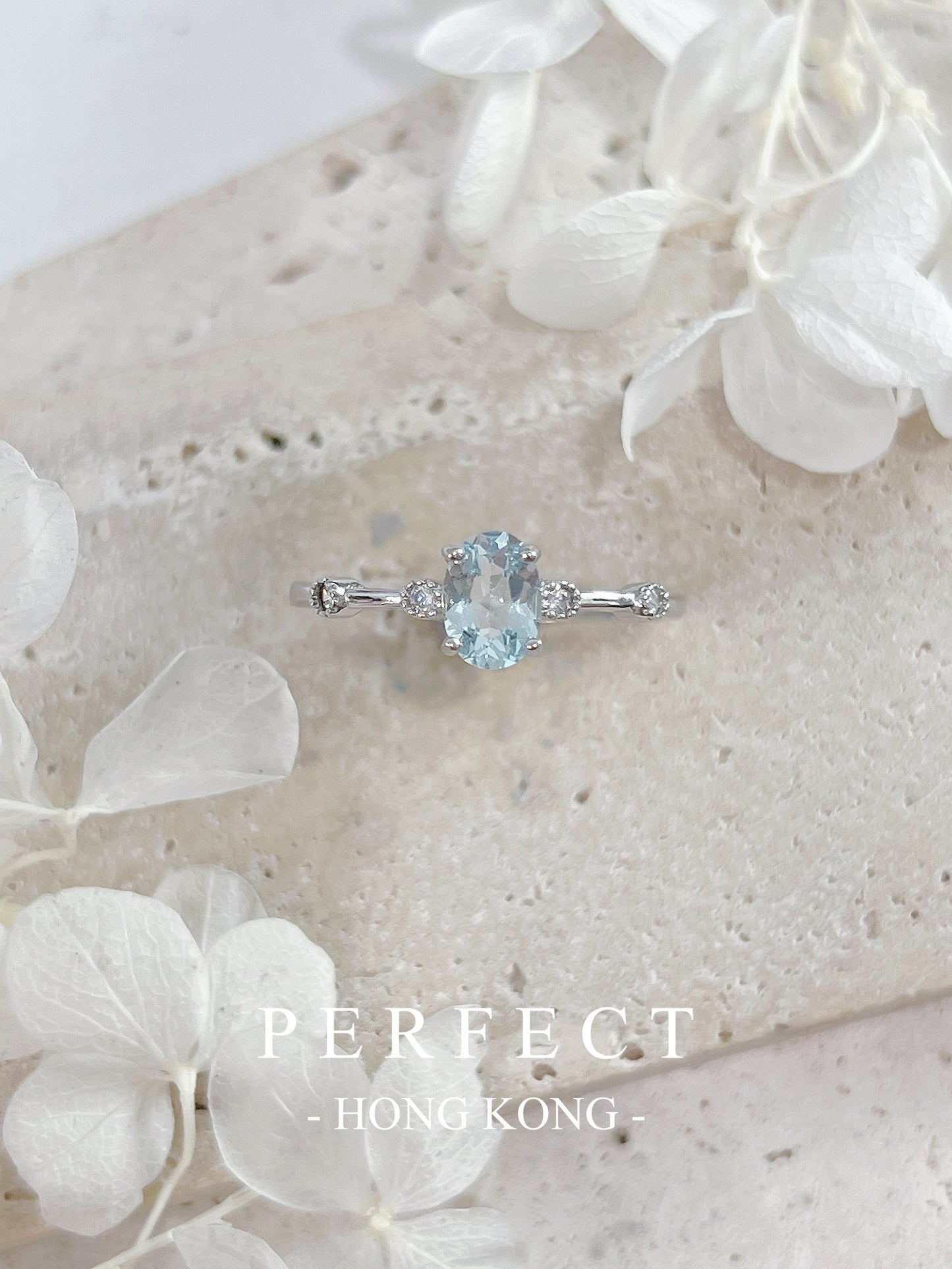 0.8ct 🧊Aquamarine S925 Ring | 海藍寶滿天星戒指🩵✨
