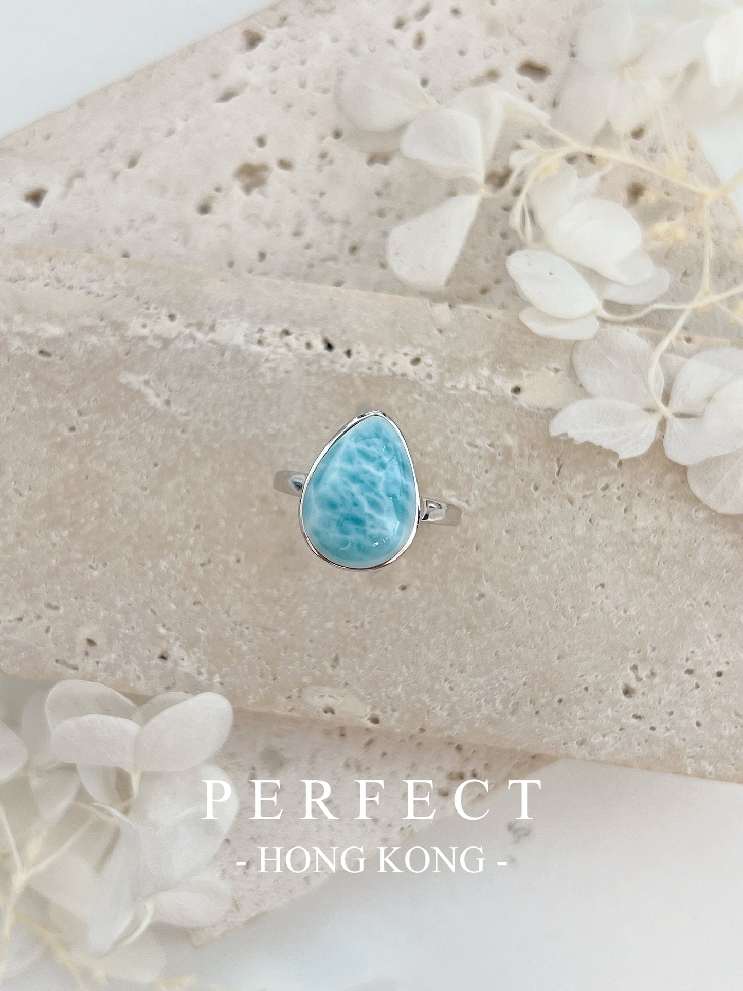 Larimar S925 Ring |海紋石水滴戒指✨💙