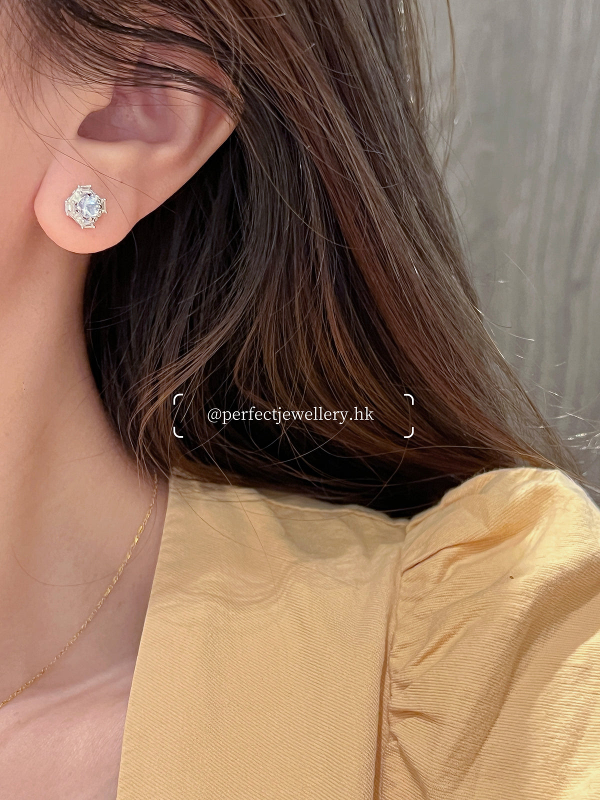 Aquamarine S925 Earrings | 海藍寶🌊方形圍鑲耳釘