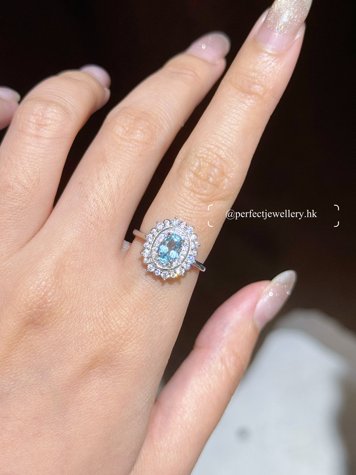 1ct Sky Blue Topaz S925 Ring | 天空藍托帕石滿鑲戒指✨🩵
