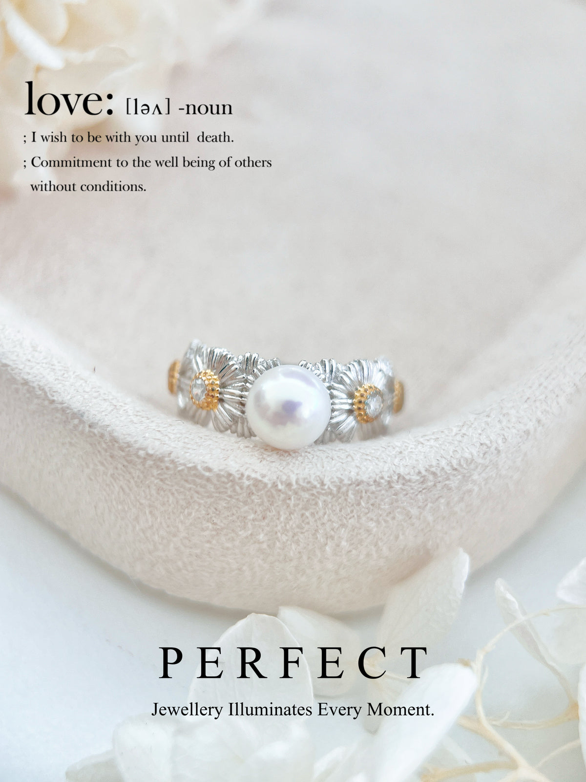 6.5-7mm Freshwater Pearl Daisy S925 Ring |淡水珍珠雛菊🌼戒指