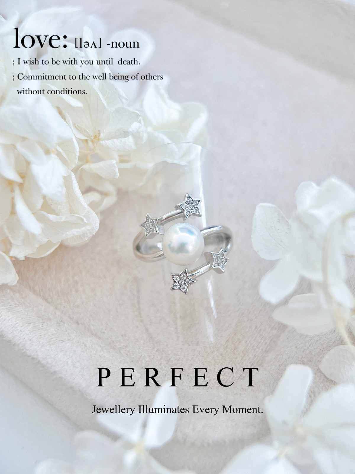 7.5-8mm Freshwater Pearl Starry S925 Ring | 淡水珍珠星軌戒指