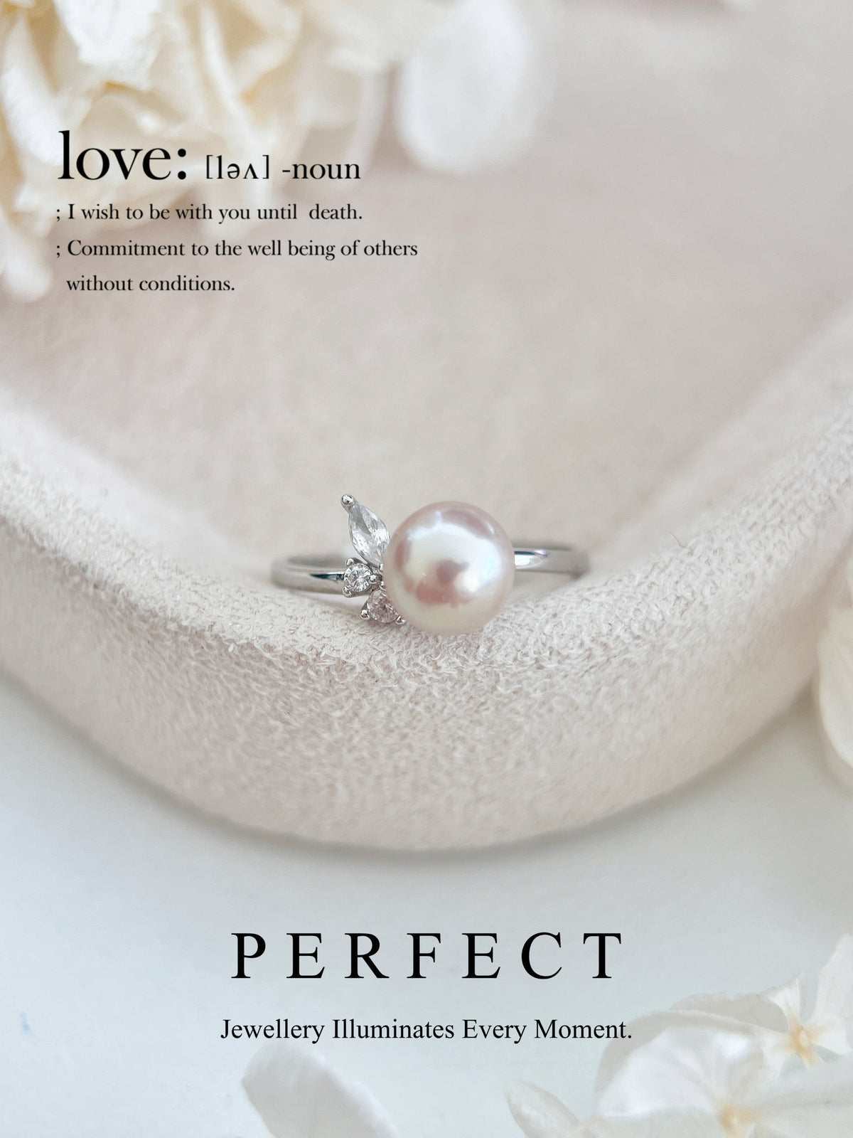 6.5-7mm Freshwater Pearl S925 Ring |淡水紫色珍珠日系戒指