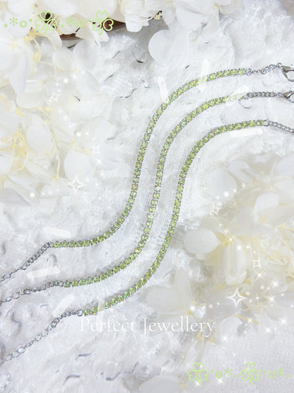 Peridot Bracelet 橄欖石網球手鏈