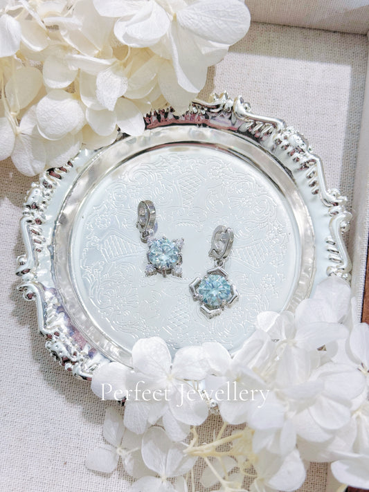 3ct Moissnaite Pendant 藍莫桑萬能扣吊墜