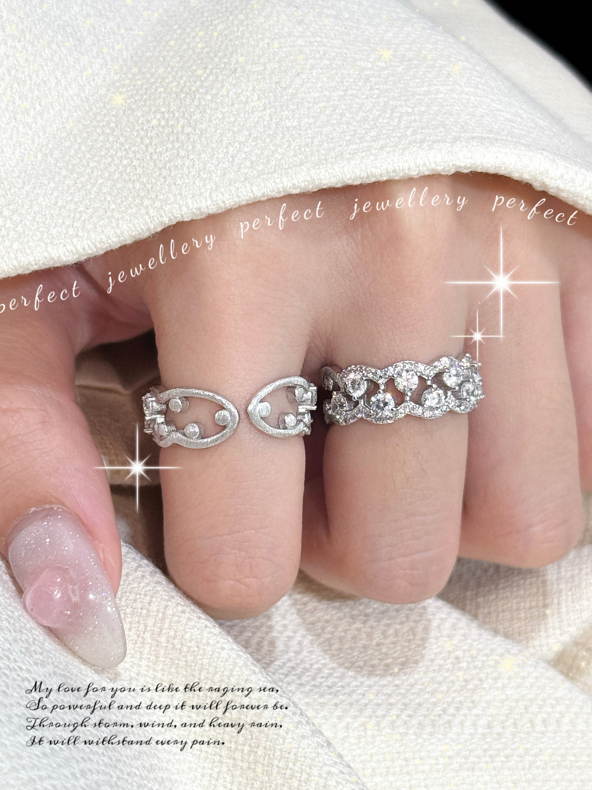Fancy Italy Silver S925 Ring | 滿鑽雙層意大利銀工藝S925戒指💍✨