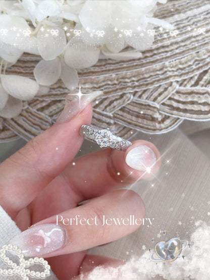 Classic Italy Silver S925 Ring | 單鑽拉絲意大利銀工藝S925戒指💍✨