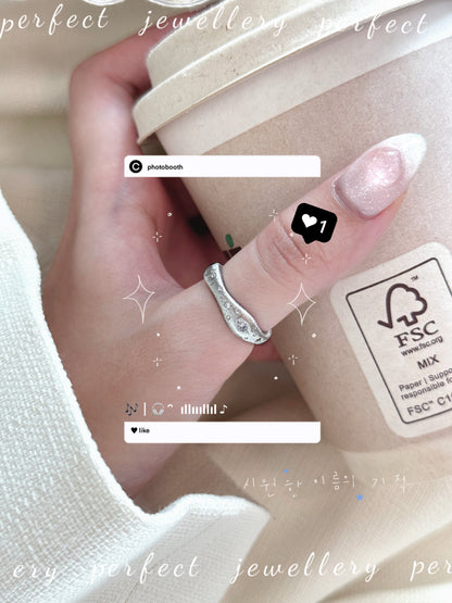 Starry River Italy Silver S925 Ring | 拉絲星河意大利銀工藝S925戒指💍✨