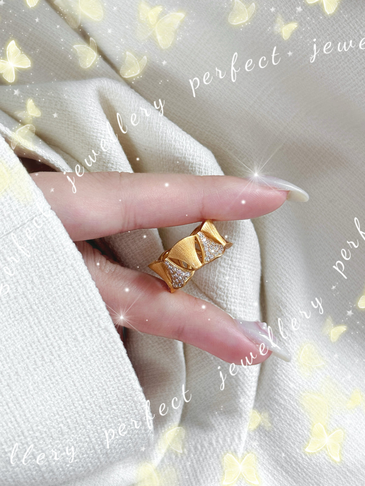 Ginkgo Italy Silver S925 Ring | 銀杏鏤空意大利銀工藝S925戒指💍✨