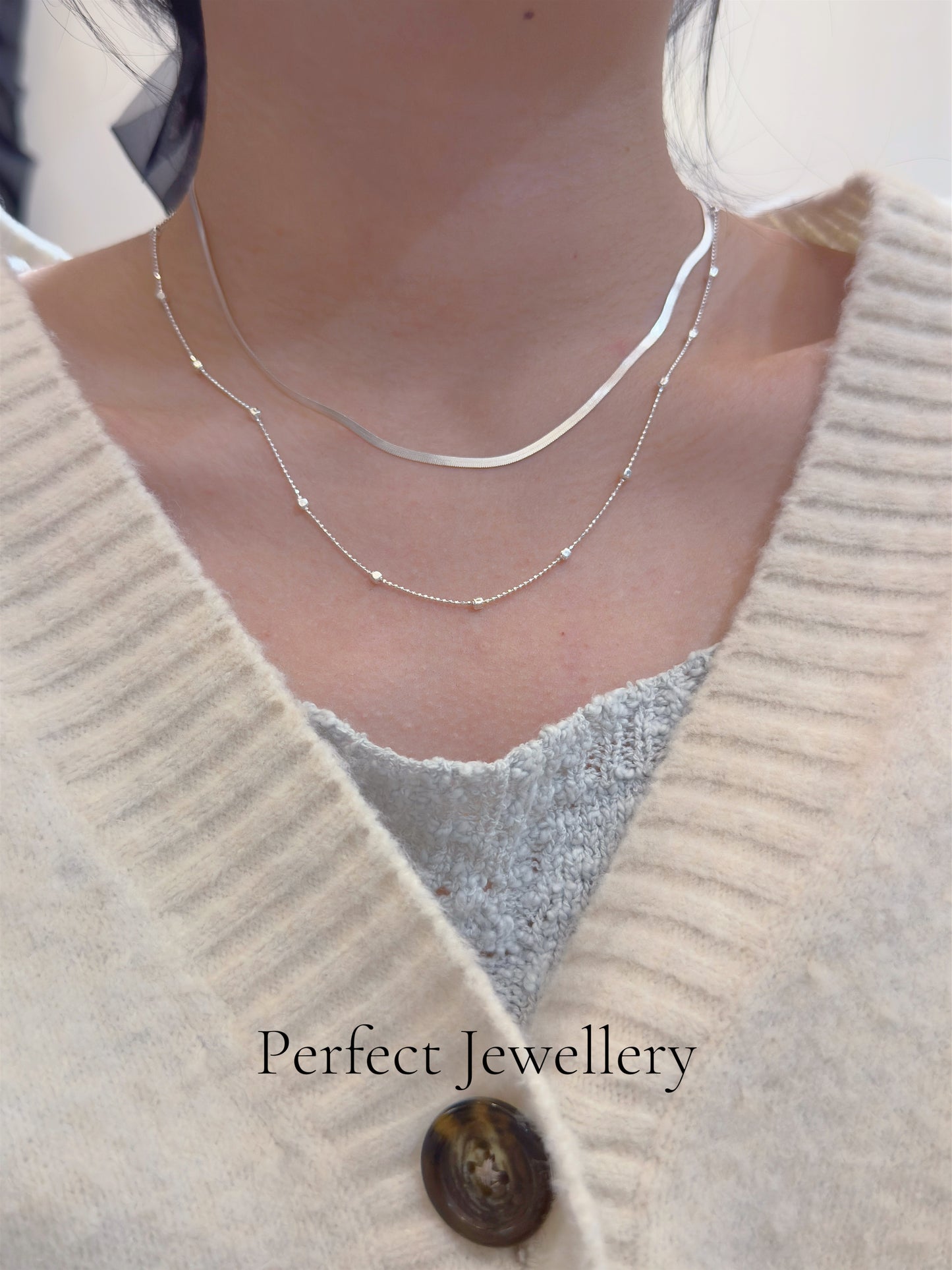 [Silver]Italy🇮🇹Cube Silver Necklace | 意大利閃閃小方塊滿天星項鍊✨