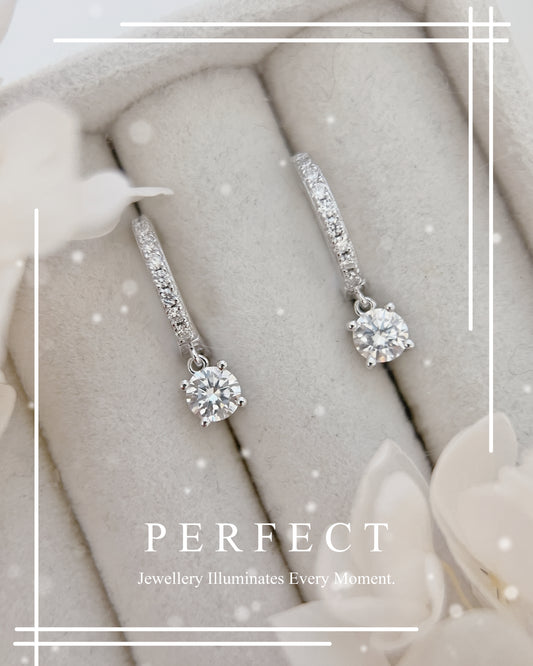 ✨1.35ct D Colour Moissanite Ear Hoop｜高品質莫桑耳圈✨