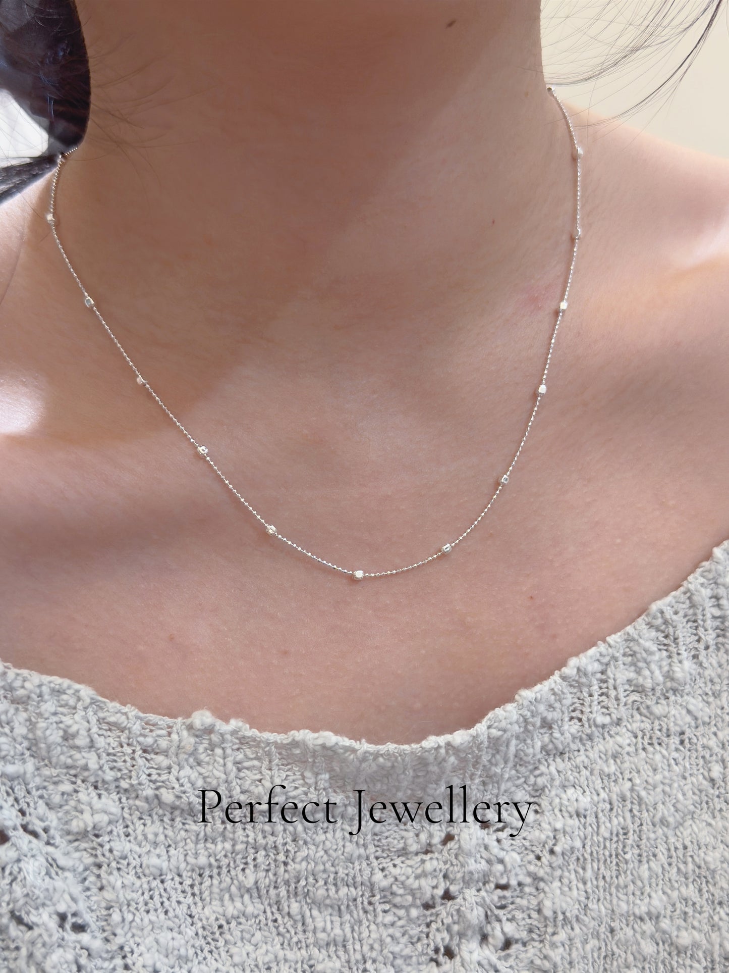 [Silver]Italy🇮🇹Cube Silver Necklace | 意大利閃閃小方塊滿天星項鍊✨