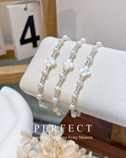 ✨Clover 🍀Freshwater Pearl Bracelet | 幸運四葉草母貝淡水珍珠手鏈✨