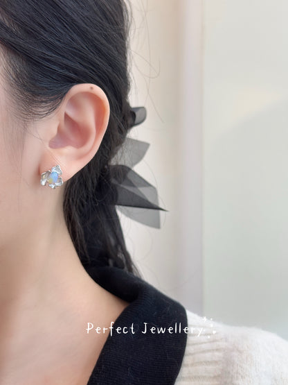 Opal 🫧S925 Earring | 白澳寶S925浪花🌊耳釘✨