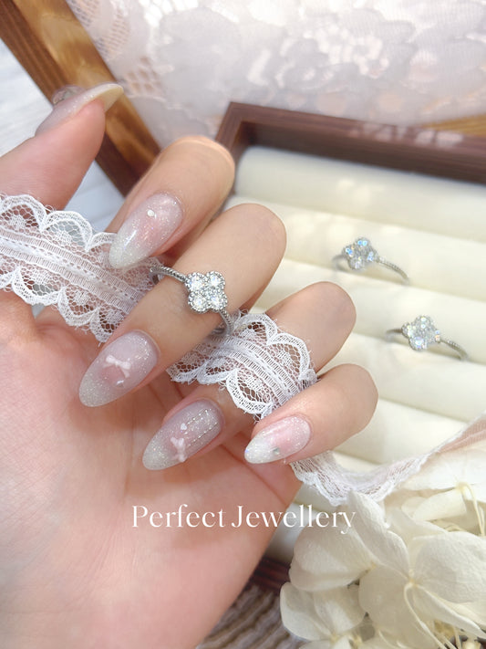 1ct Moissanite Clover ☘️ Ring 莫桑四葉草戒指