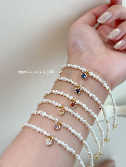 Baroque Freshwater Pearl Bracelet ｜ 淡水巴洛克珍珠愛心手鏈💗✨