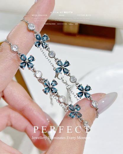 ✨Topaz🦋 Clover Bracelet | 托帕石四葉草手鍊✨💙