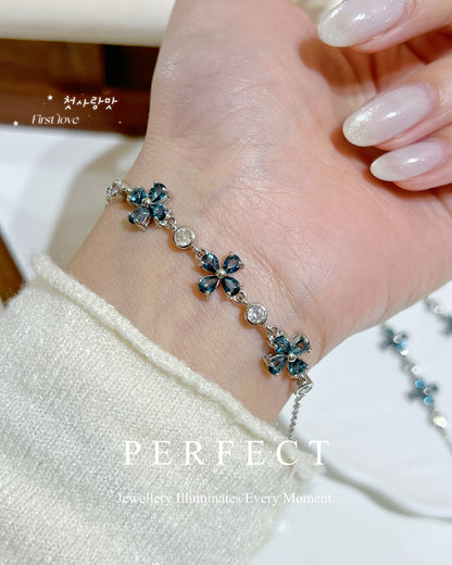 ✨Topaz🦋 Clover Bracelet | 托帕石四葉草手鍊✨💙