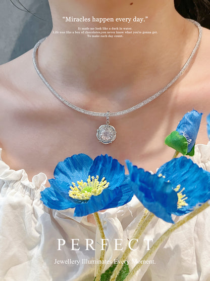 Bling Bling Brass Necklace | 閃閃編織網兜頸圈