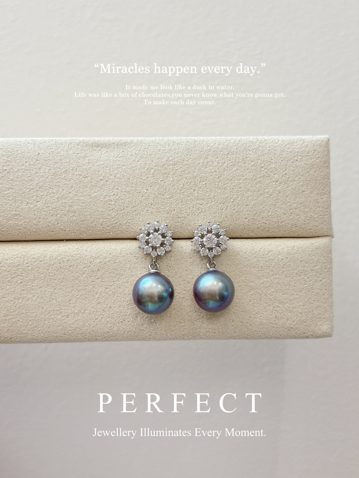 8.5mm Freshwater Purple Pearl Snowflake S925 Earrings|妖紫珍珠雪花❄️耳釘