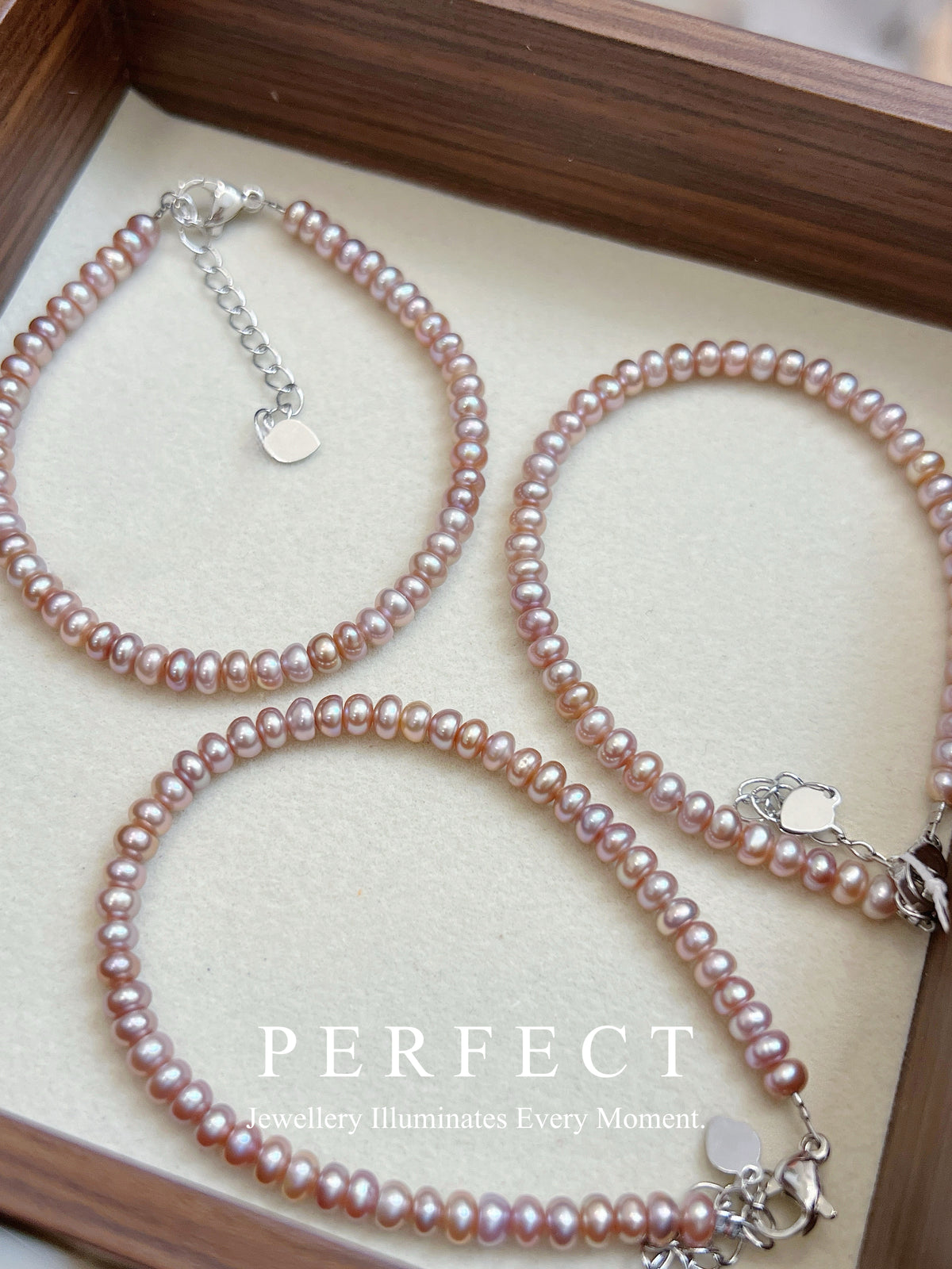 4-4.5mm Freshwater Pearl Bracelet | 淡水珍珠扁扁手鏈