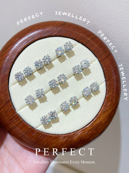 ✨2ct Moissanite Earrings｜2卡白莫桑鑽💎耳釘✨🫧