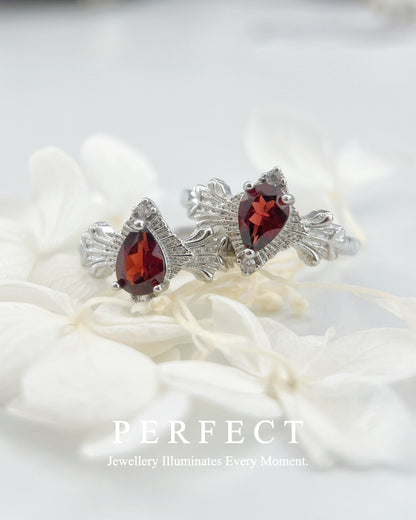 ✨Red Garnet Angel Brass Ring🪽| 紅石榴天使之翼戒指✨🦩