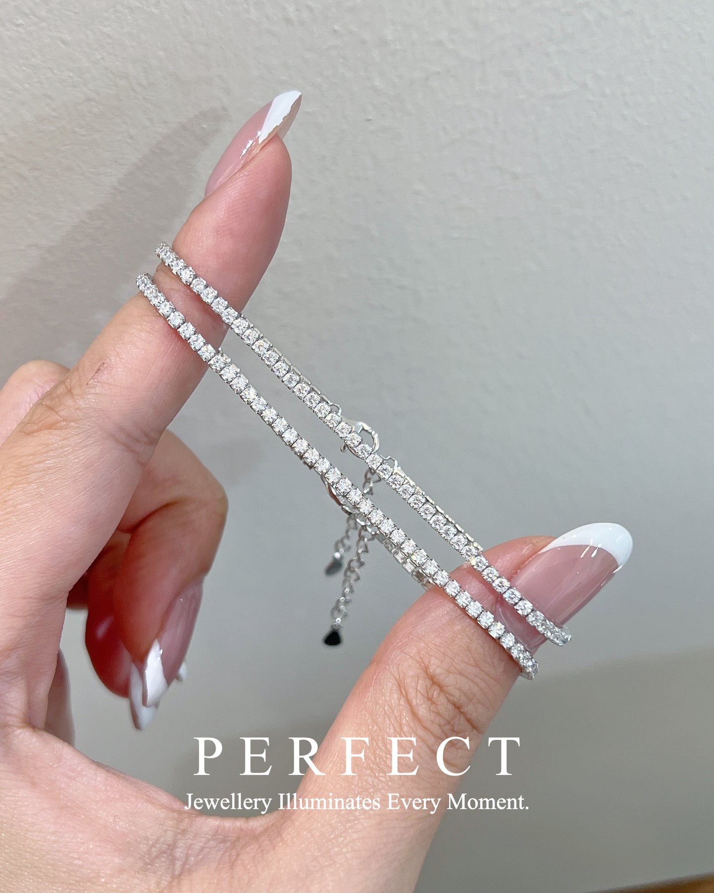 ✨2mm Cubic Zirconia Tennis S925 Bracelet｜高碳鑽網球手鏈✨💎