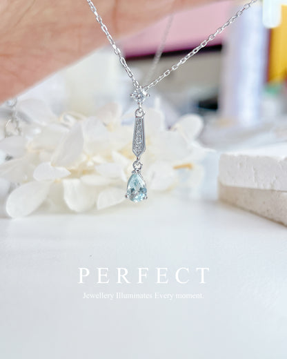 ✨Lyra | Aquamarine Necklace 海藍寶💧S925項鍊✨