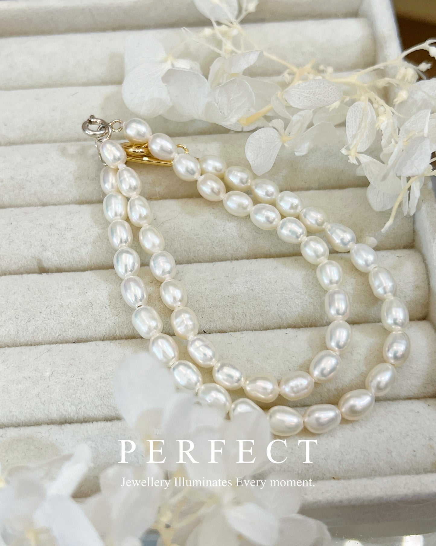 🍦✨ Creamy ｜Freshwater Pearl Bracelet 極光淡水米型珍珠手鍊✨