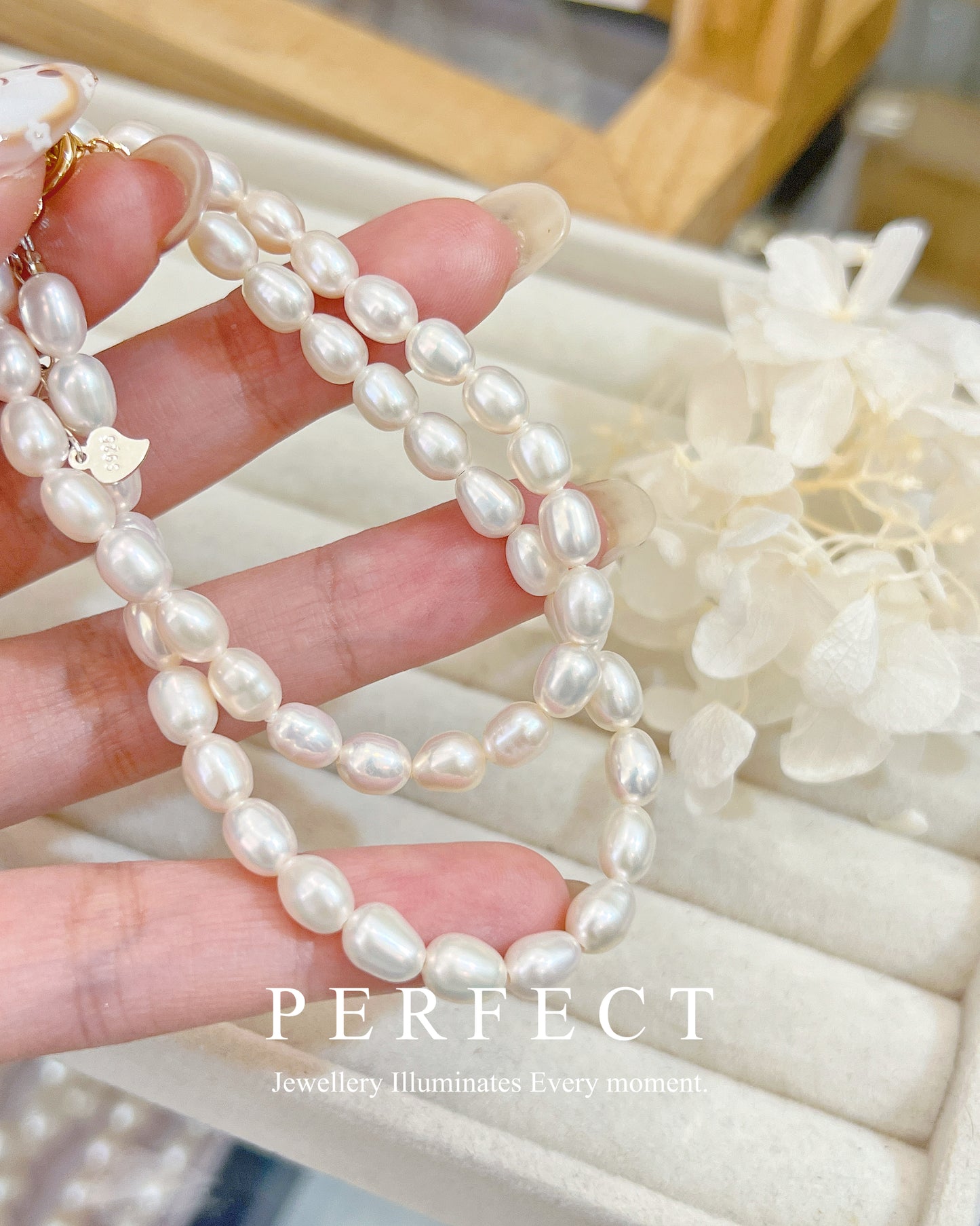 🍦✨ Creamy ｜Freshwater Pearl Bracelet 極光淡水米型珍珠手鍊✨