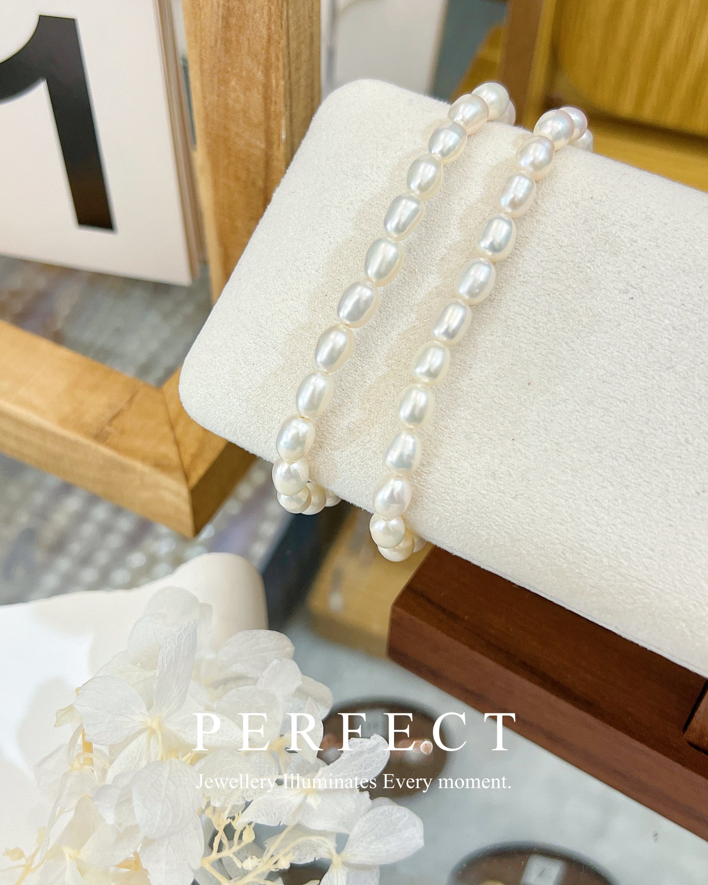 🍦✨ Creamy ｜Freshwater Pearl Bracelet 極光淡水米型珍珠手鍊✨