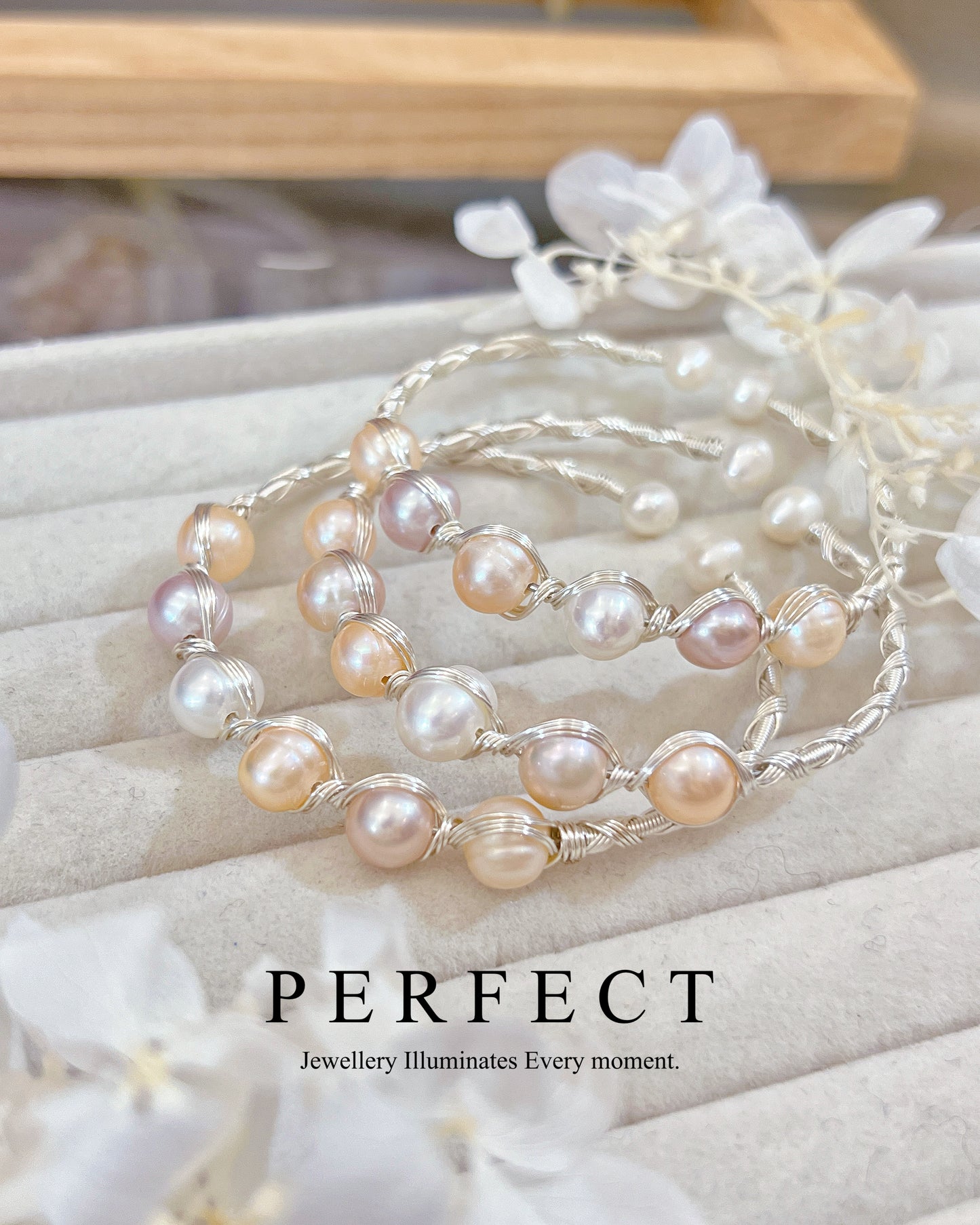 ✨Candy Freshwater Pearl Handmade Bracelet｜淡水糖果🍬珍珠繞線手鐲✨