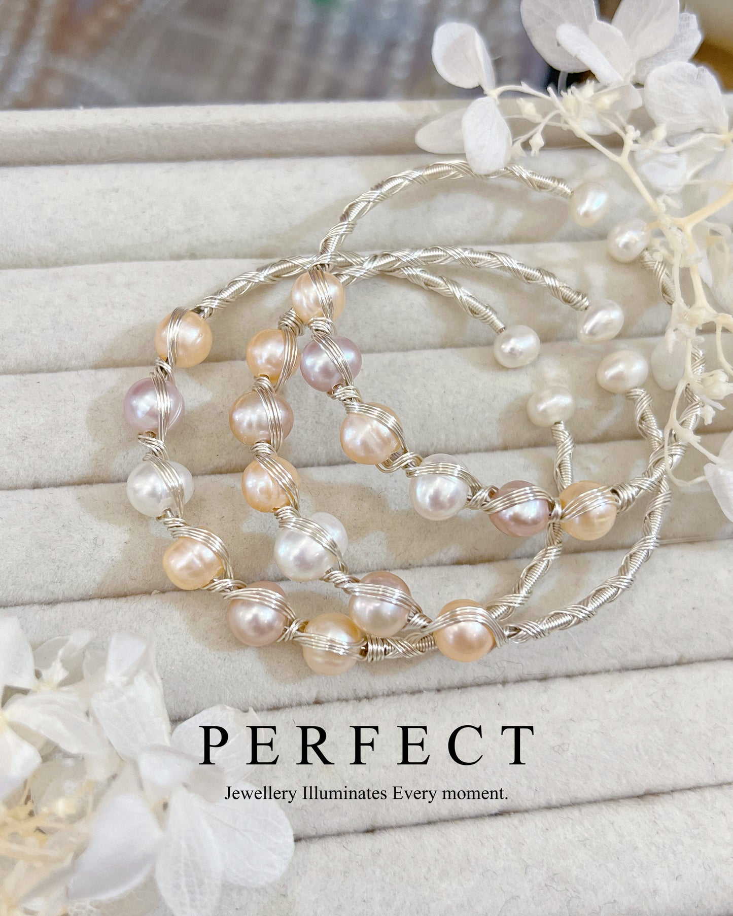 ✨Candy Freshwater Pearl Handmade Bracelet｜淡水糖果🍬珍珠繞線手鐲✨