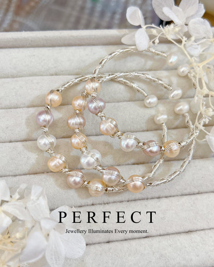 ✨Candy Freshwater Pearl Handmade Bracelet｜淡水糖果🍬珍珠繞線手鐲✨